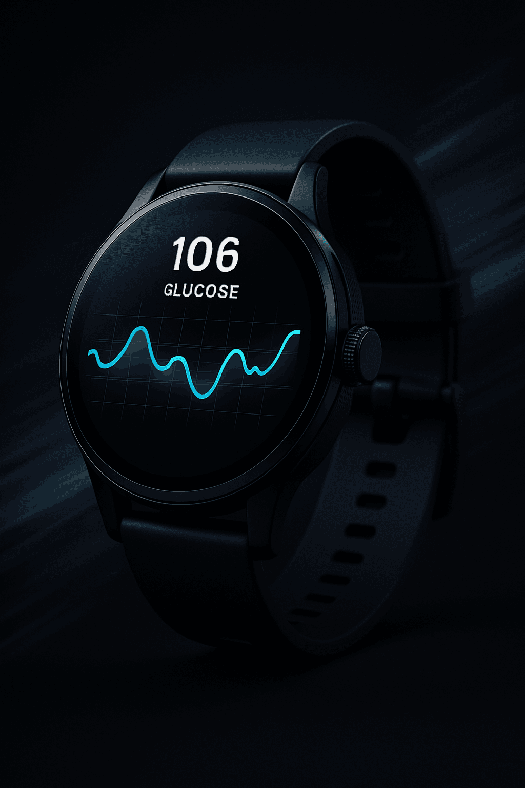 Kadalet Watch showing glucose monitoring interface